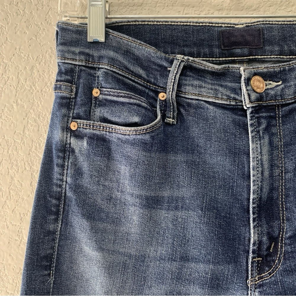 MOTHER Jeans Womens 26 Dazzler Mid Rise Ankle On The Edge Dark Wash Straight Leg - Picture 3 of 7